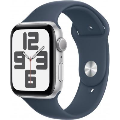 Apple Watch SE 2 44mm Silver Aluminum Case with Storm Blue Sport Band (M/L) (MREE3) 2023